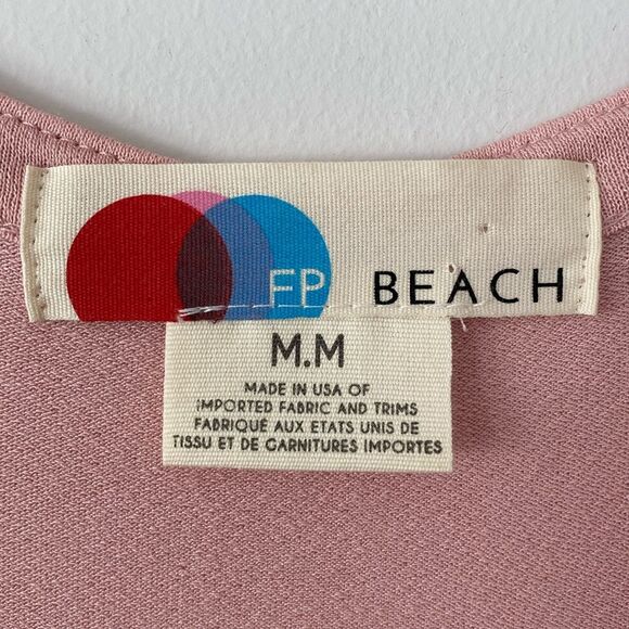 Free People FP Beach Powder Pink Maxi Dress sz L Wedding Dates Romantic Vacation - Picture 6 of 13